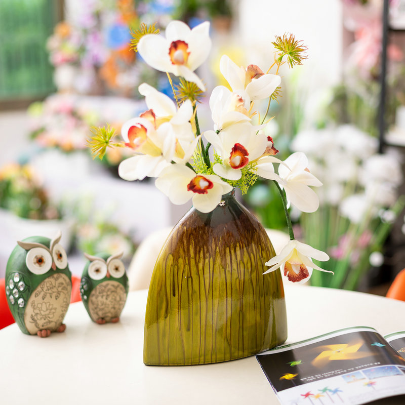 Flower LED night light decorative living room LED simulation flower night light 3 touch switch dimming light