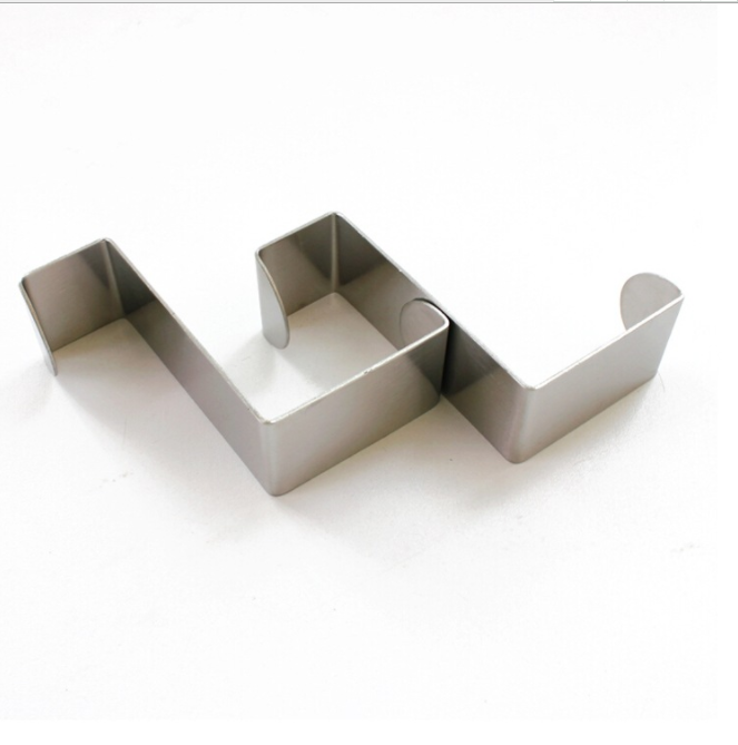 Two sets of stainless steel door back hooks for kitchen and bathroom multi-functional doors, seamless coat and hat hooks, and nail-free hooks Specification image