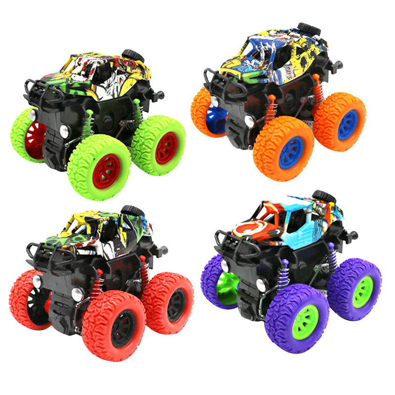 Inertial four-wheel drive simulation off-road vehicle model toy for children and boys, anti-drop and swing small car