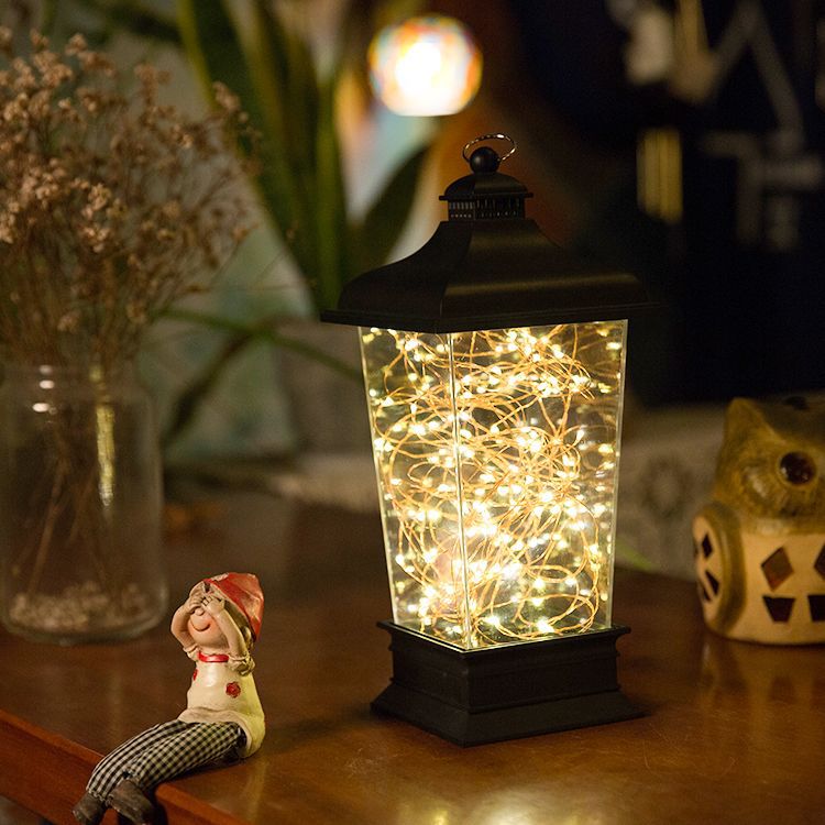 礼品灯火树银花大风灯遥控调光定时小夜灯创意许愿流光瓶灯