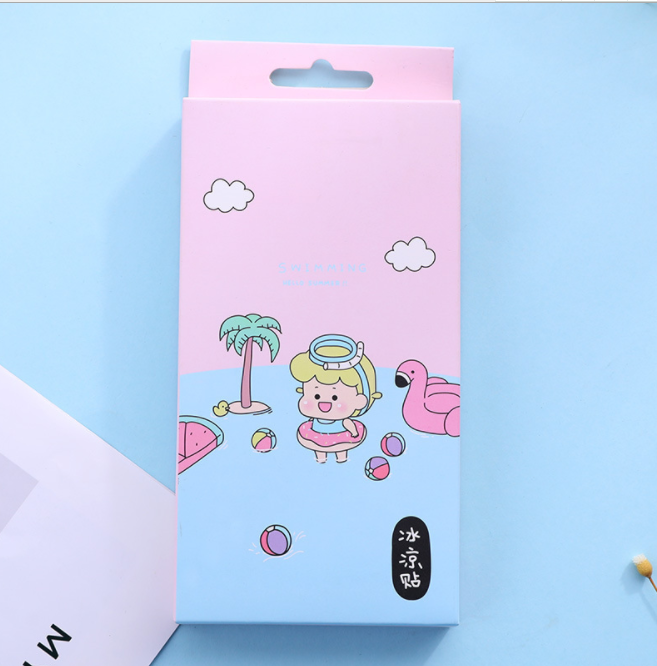 5片盒装冰凉贴夏季冰贴防暑解暑降温冷敷贴学生军训避暑清凉贴细节图