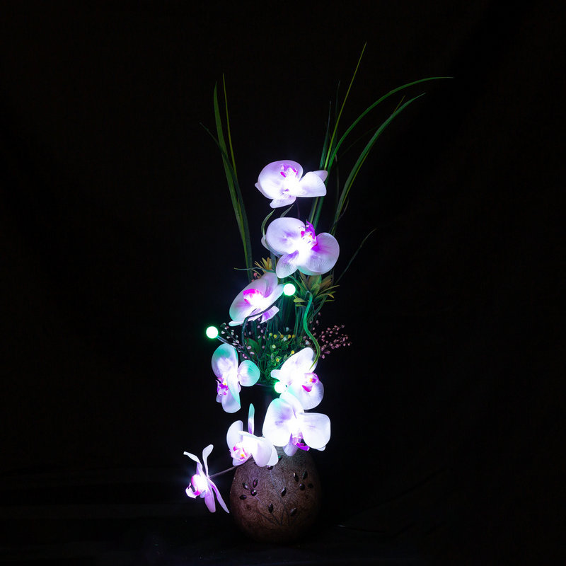 Small Night Light European lamp LED flower lamp Small night light decoration living room LED simulation flower