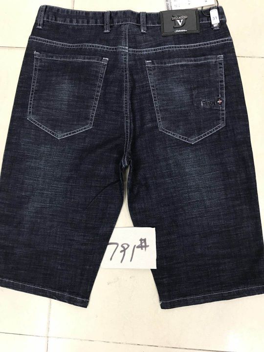 Business version high-elastic denim midpants details Picture