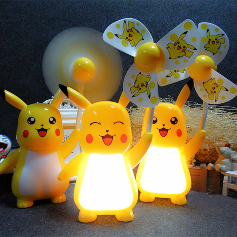Dual file desktop night light small fan Student USB charging fan