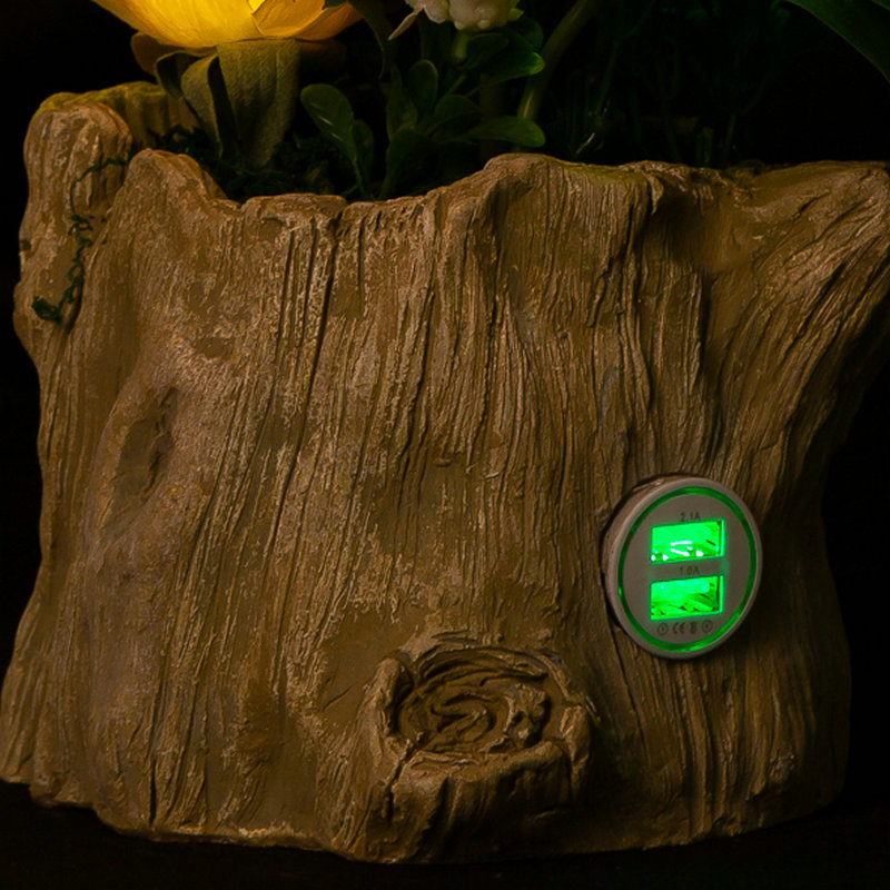Mobile phone charging LED night light furnishing piece farm LED eye lamp night light European type lamp