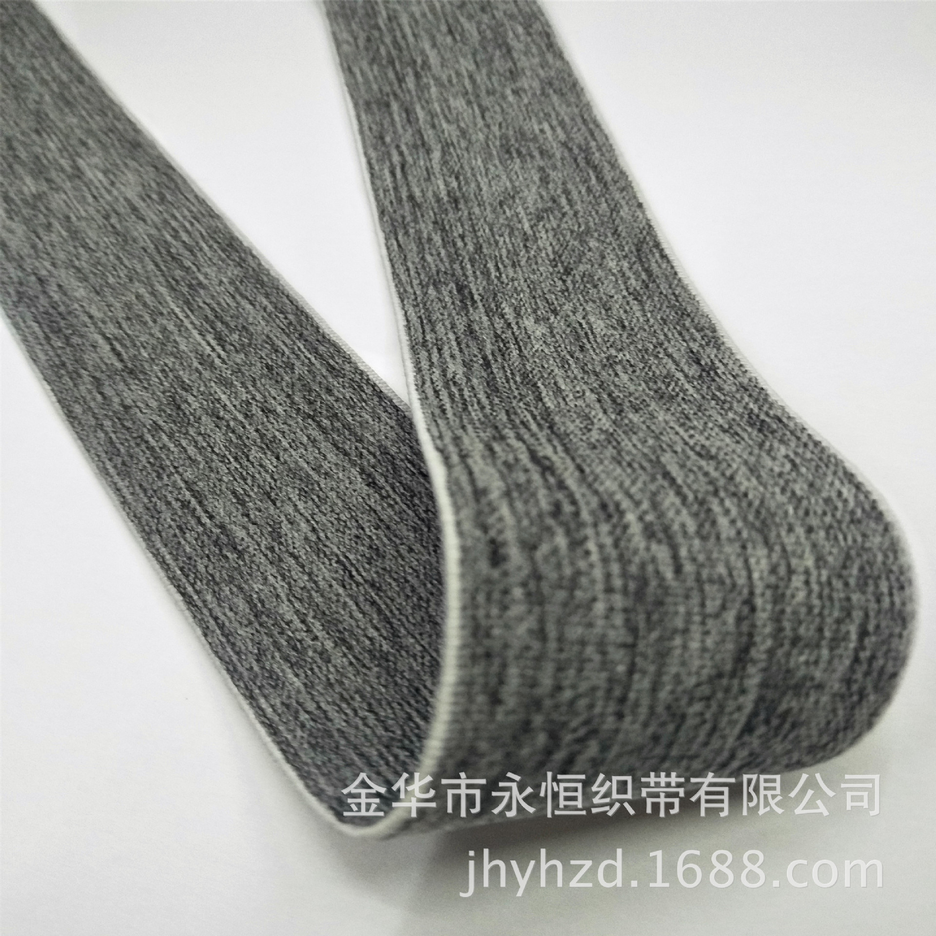 厂家定制高档内裤麻灰色裤腰腰带 电脑提字提花松紧带