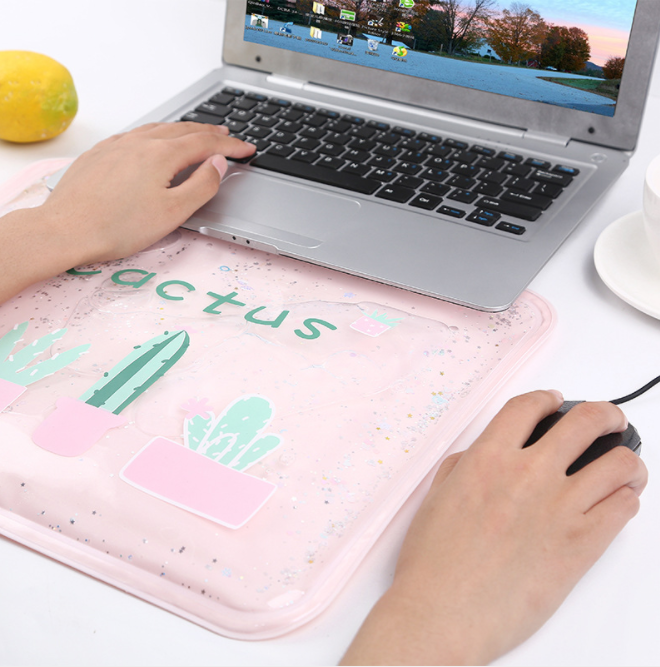 卡通夏季降温冰垫/散热垫 汽车海绵坐垫 清凉流沙冰垫冰凉靠T产品图