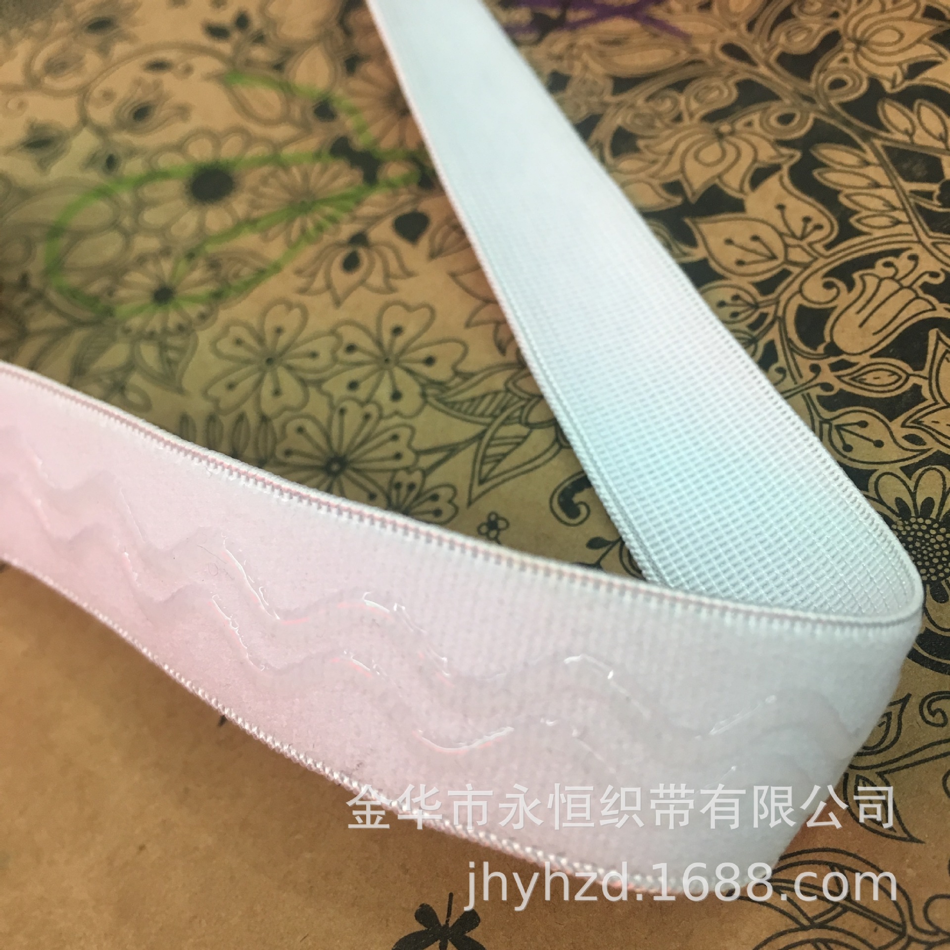 2.0CM single-sided brushed silicone anti-slip elastic band with wave tightness in stock Specification image