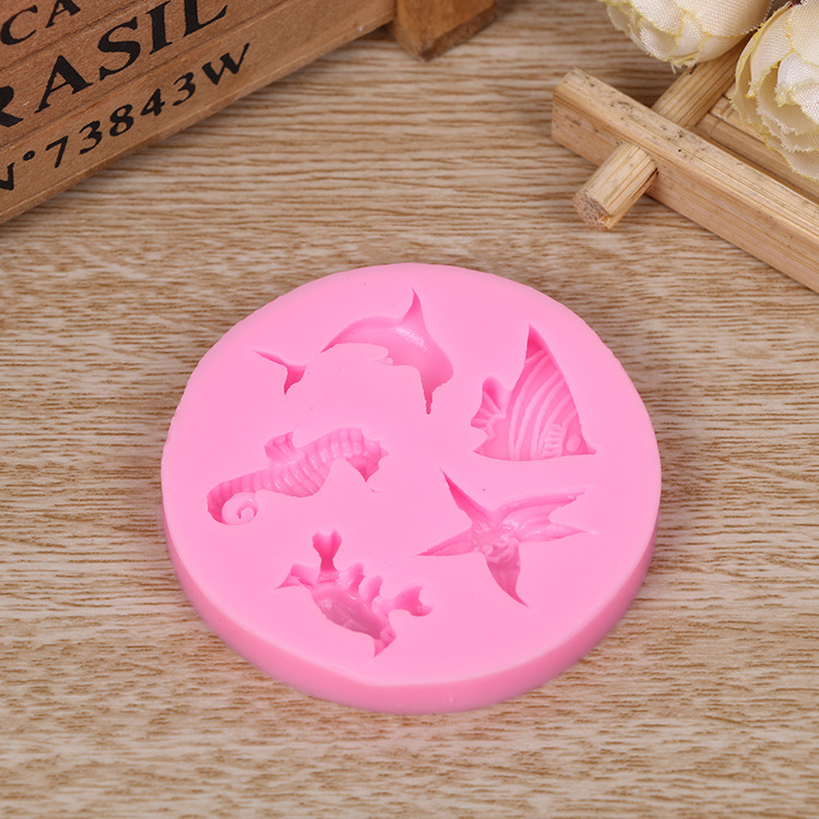 Direct selling DIY Sea World sugar silicone mold liquid silicone mold soft pottery hand soap mold