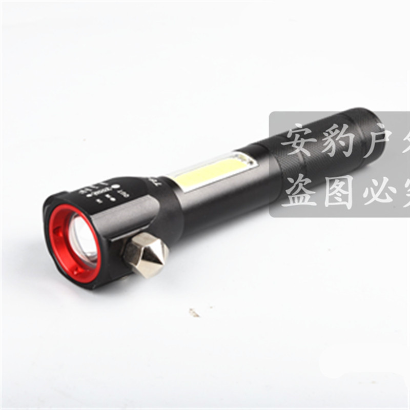 Safety hammer, multi-functional high-intensity flashlight for vehicles, car window breaker, fire emergency rescue hammer, power bank details Picture