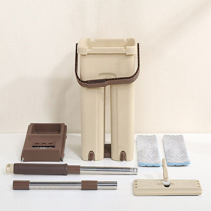 Large scratch-off scratch-off disposable mop bucket, disposable flat mop, lazy mop, household flat mop, rotating flat mop details Picture