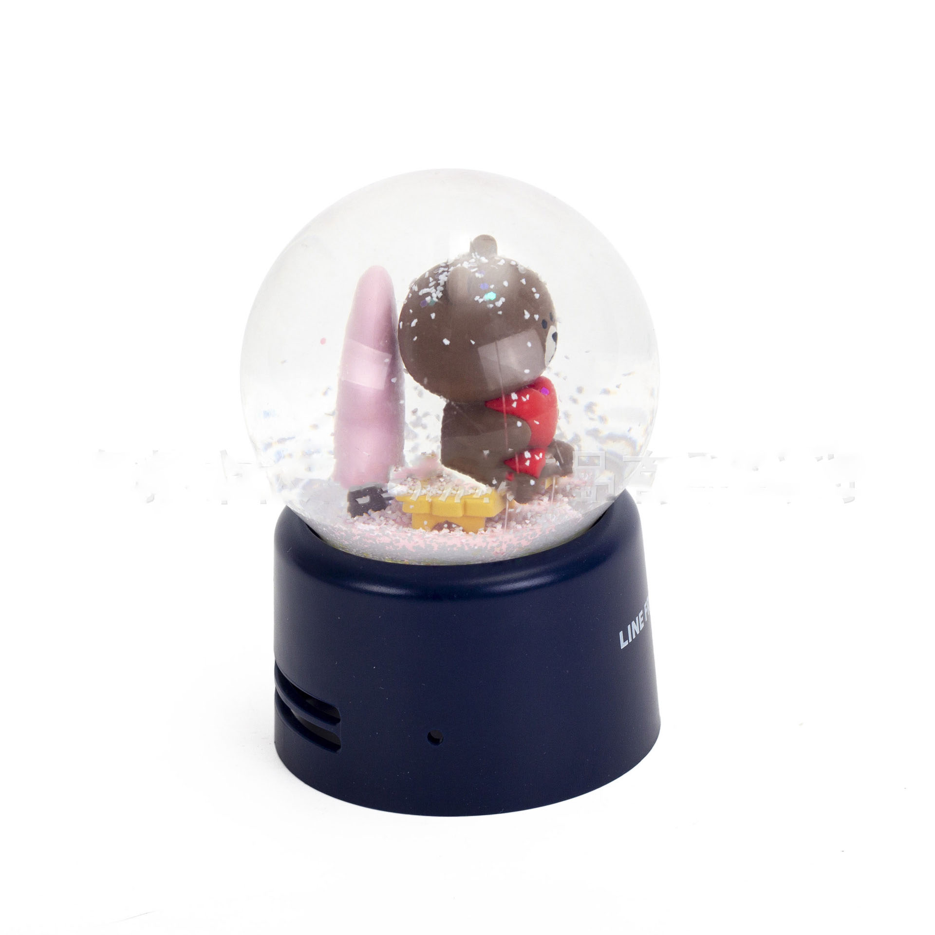 Resin custom plastic base snow ball acrylic drop snow ball crystal ball lovely bear children gift