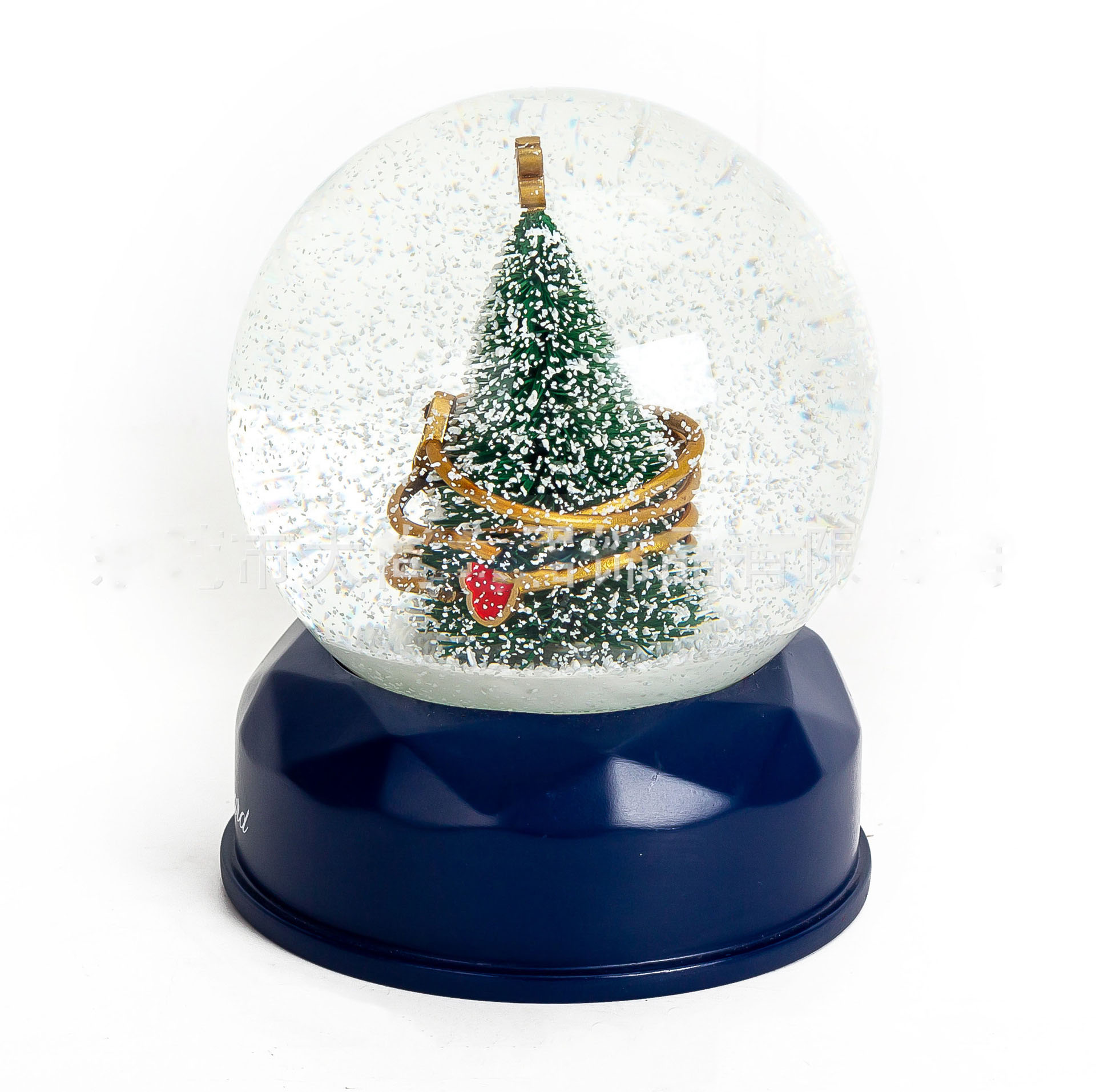 圣诞装饰品钻石菱形底座雪花球圣诞礼物水晶球公司礼品