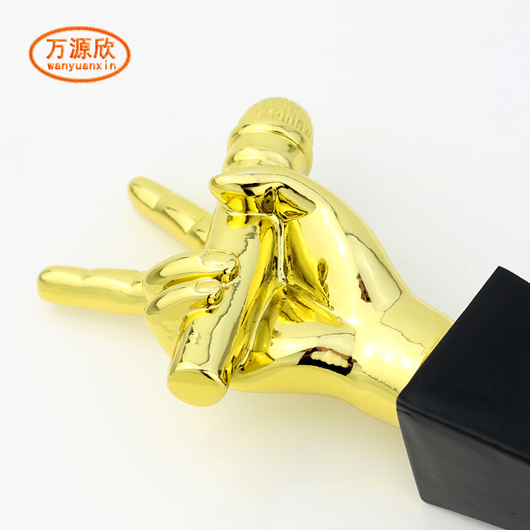 Music Trophy, Good Voice Trophy, Resin Trophy, Singing Competition Award Prize, HX5014 details Picture