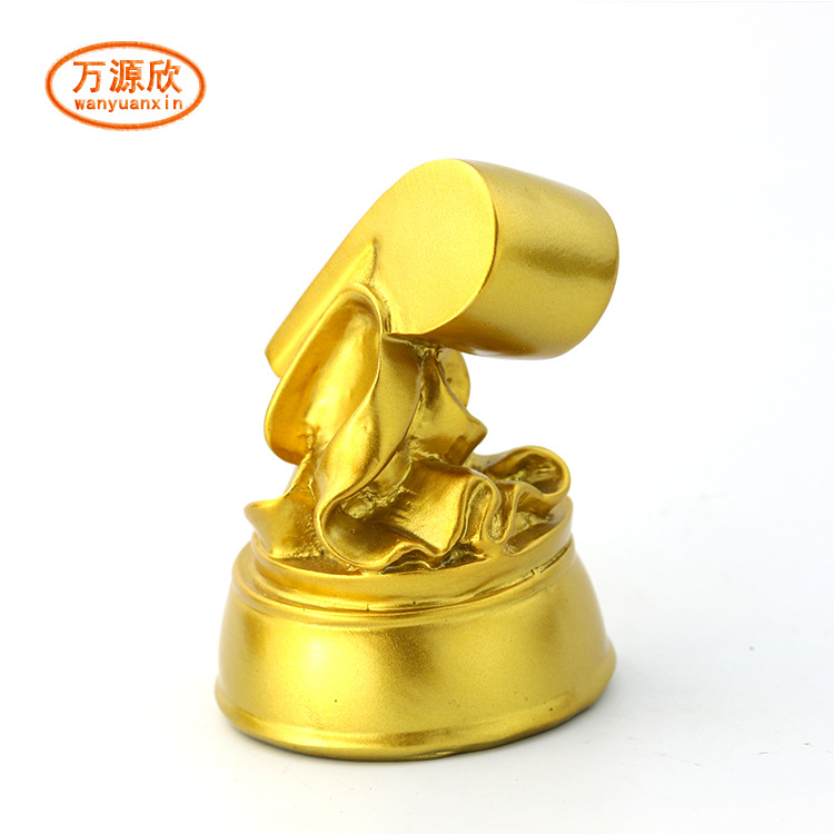 Custom-made Golden Whistle trophy resin handicraft, electroplated resin trophy event HX3003 Specification drawing