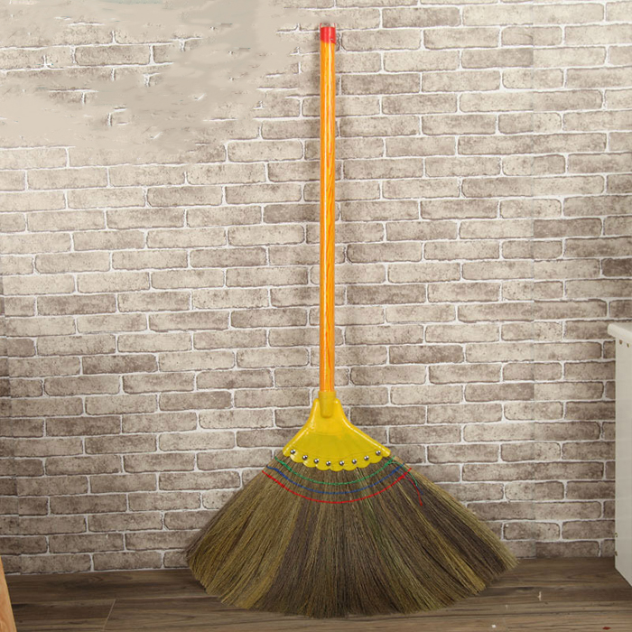 Natural plant Miscanthus brooms, swallowtail brooms, grass brooms with plastic heads, Miscanthus brooms, eight-inch brooms details Picture