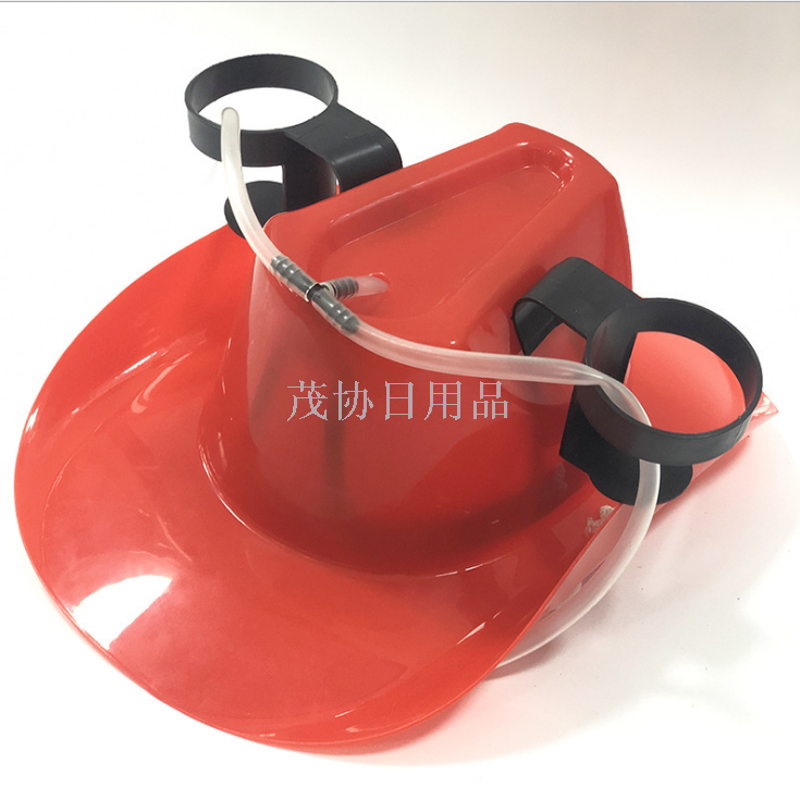 Plastic party holiday straw cowboy hat beer hat drink Cola Sprite hat