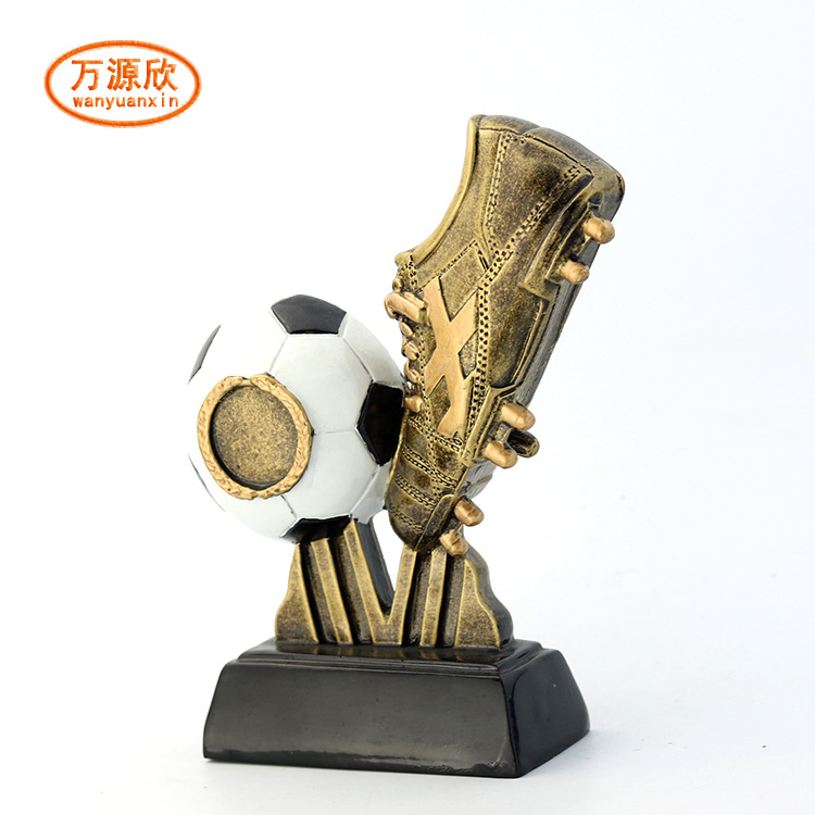 Football shoes, trophies, resin handicrafts, sports event award prizes HX1233 Specification drawing
