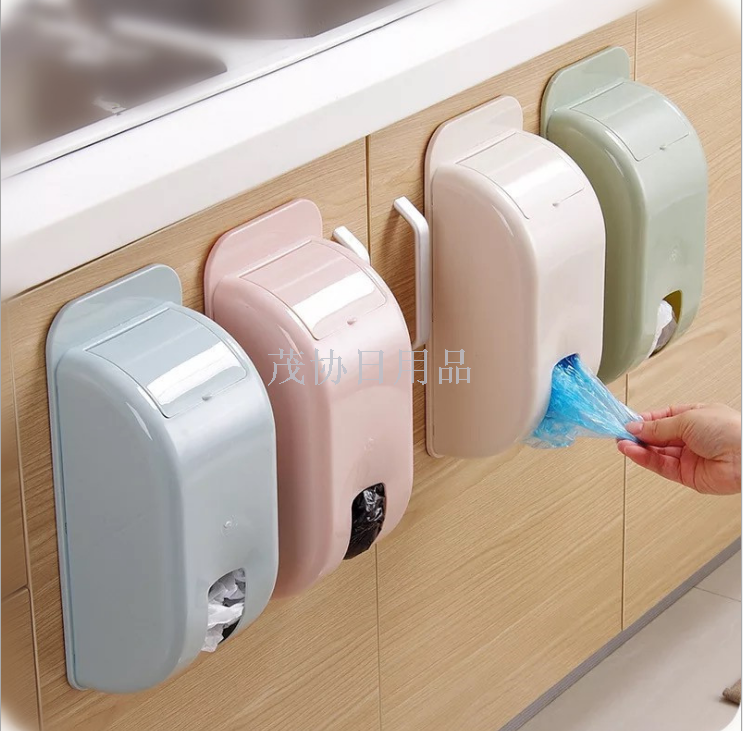 Creative storage box Wall hanging extraction garbage bag storage box Kitchen clutter storage box Plastic storage box