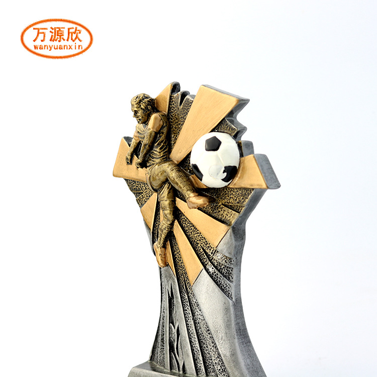 Resin football trophies, sports award trophies, factory direct sales, commemorative craft gifts and ornaments HX4706 details Picture