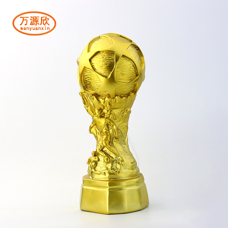 New football trophy souvenirs, resin handicrafts, sports award trophies and prizes details Picture