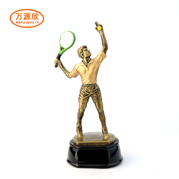 Tennis Figures Trophy Resin Craft Tennis Competition Award Trophy HX2669 thumbnail