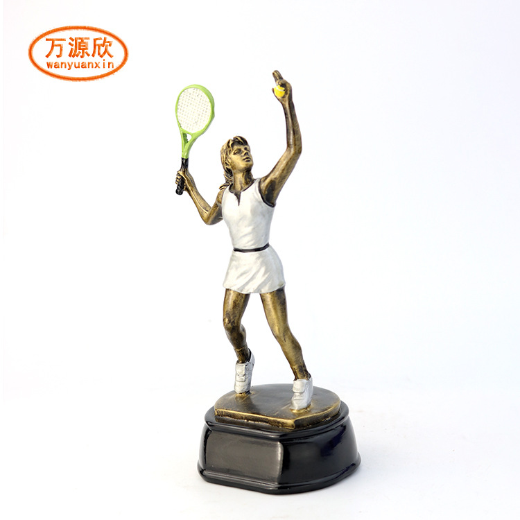 Men's tennis character trophy Resin craft Tennis Competition Award Trophy HX2669 Application Scenario