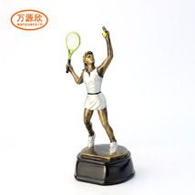 女网球人物 树脂奖杯 网球比赛颁奖奖杯 HX2688