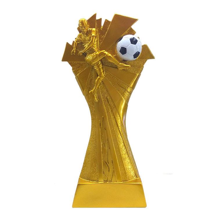 Resin football trophies, sports award trophies, factory direct sales, commemorative craft gifts and ornaments HX4706 Specification drawing