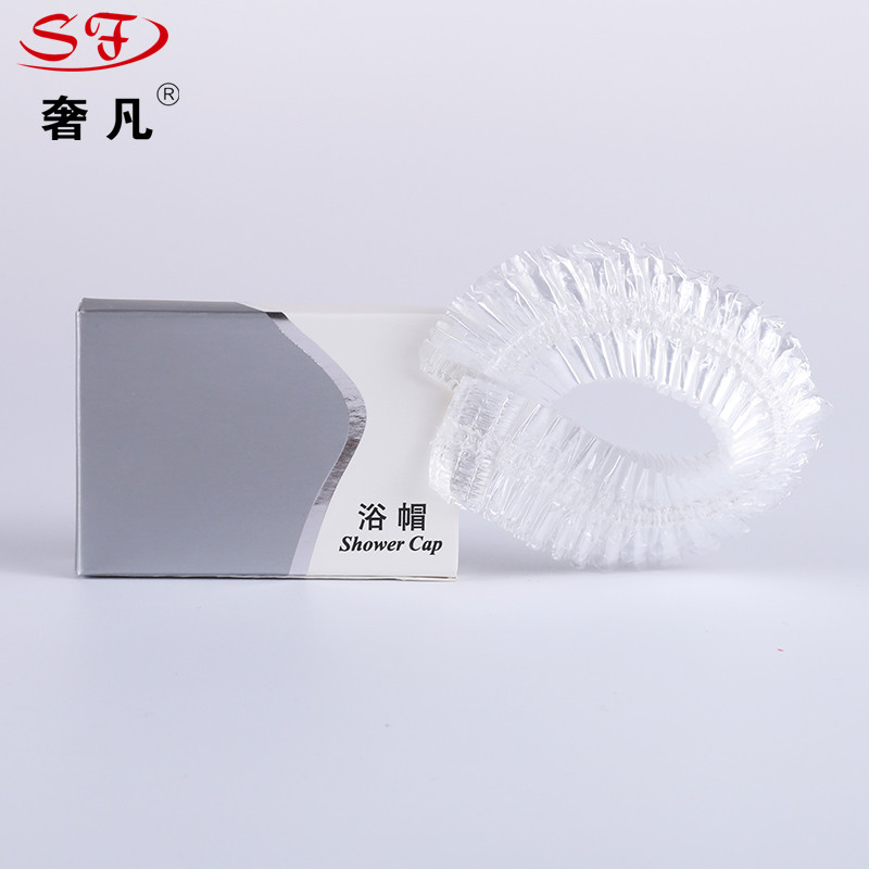 防水透明批发染发帽支持定制PE浴帽 酒店用品民宿加厚一次性浴帽产品图