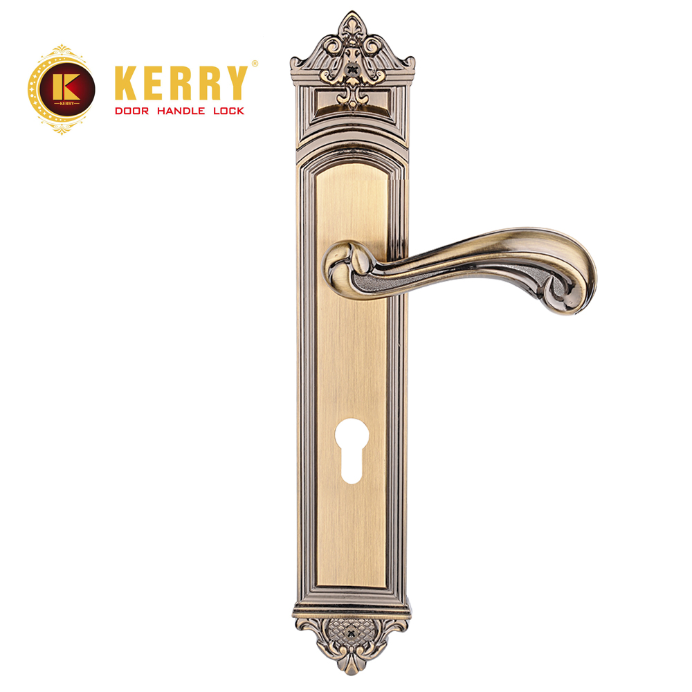 KERRY面板锁85mm青黄古铜咖啡AB/CF复古门锁