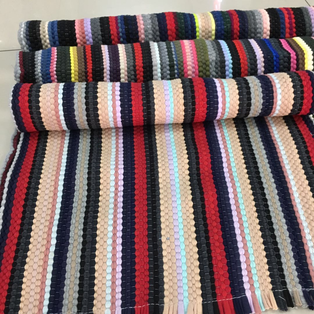 Cheap fish thread cotton mat, cloth strip mat, cloth strip woven mat, cotton strip mat, cotton mat, cotton carpet Application Scenario