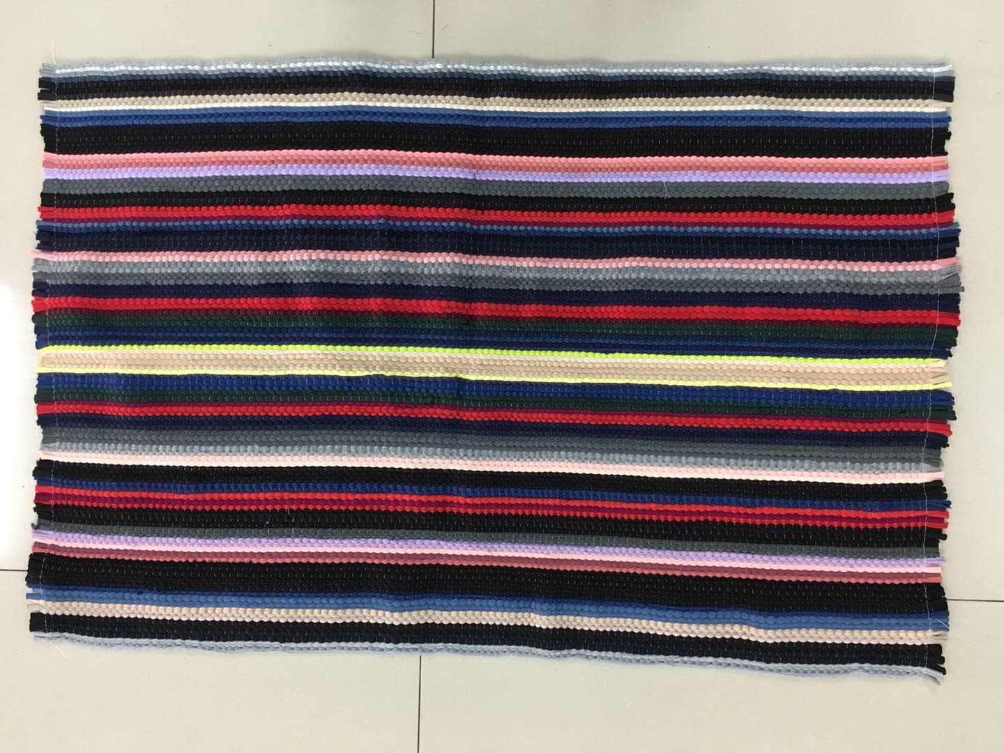 Cheap fish thread cotton mat, cloth strip mat, cloth strip woven mat, cotton strip mat, cotton mat, cotton carpet Specification drawing