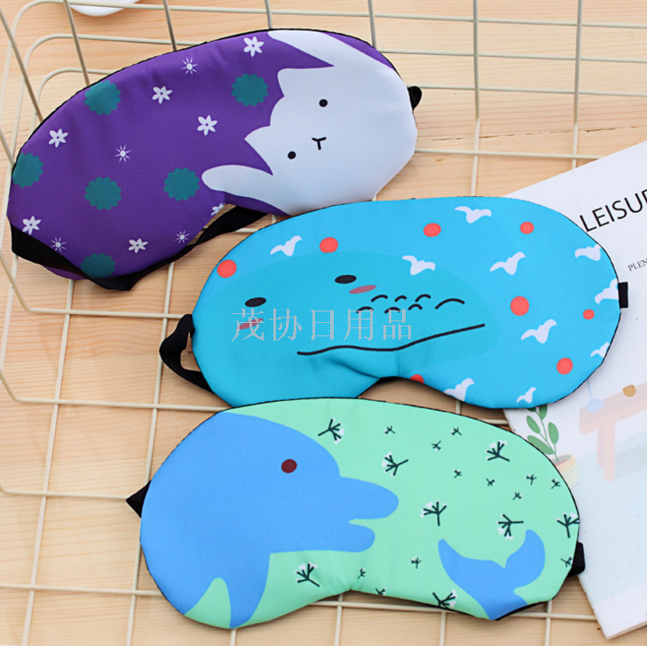 Cartoon lovely summer cool breathable men and women ice compress sleep eye mask shade ice pack sleep eye mask