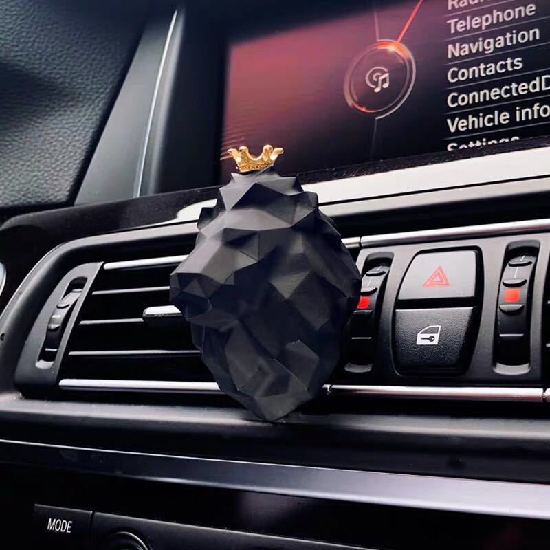 Geometric Lion Car Perfume Car Accessories Decoration Car Perfume With Aromatherapy Air Conditioning Outlet Clip Nordic Wind Specification drawing
