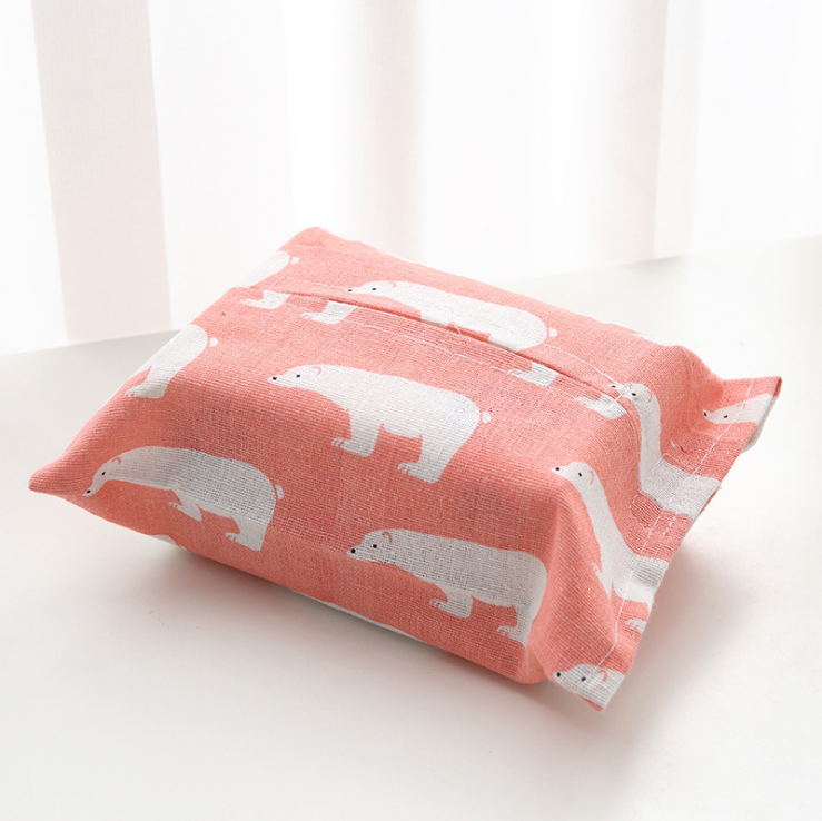 北欧家居软饰布艺纸巾盒餐巾纸盒袋 创意汽车厕所客厅抽纸盒细节图