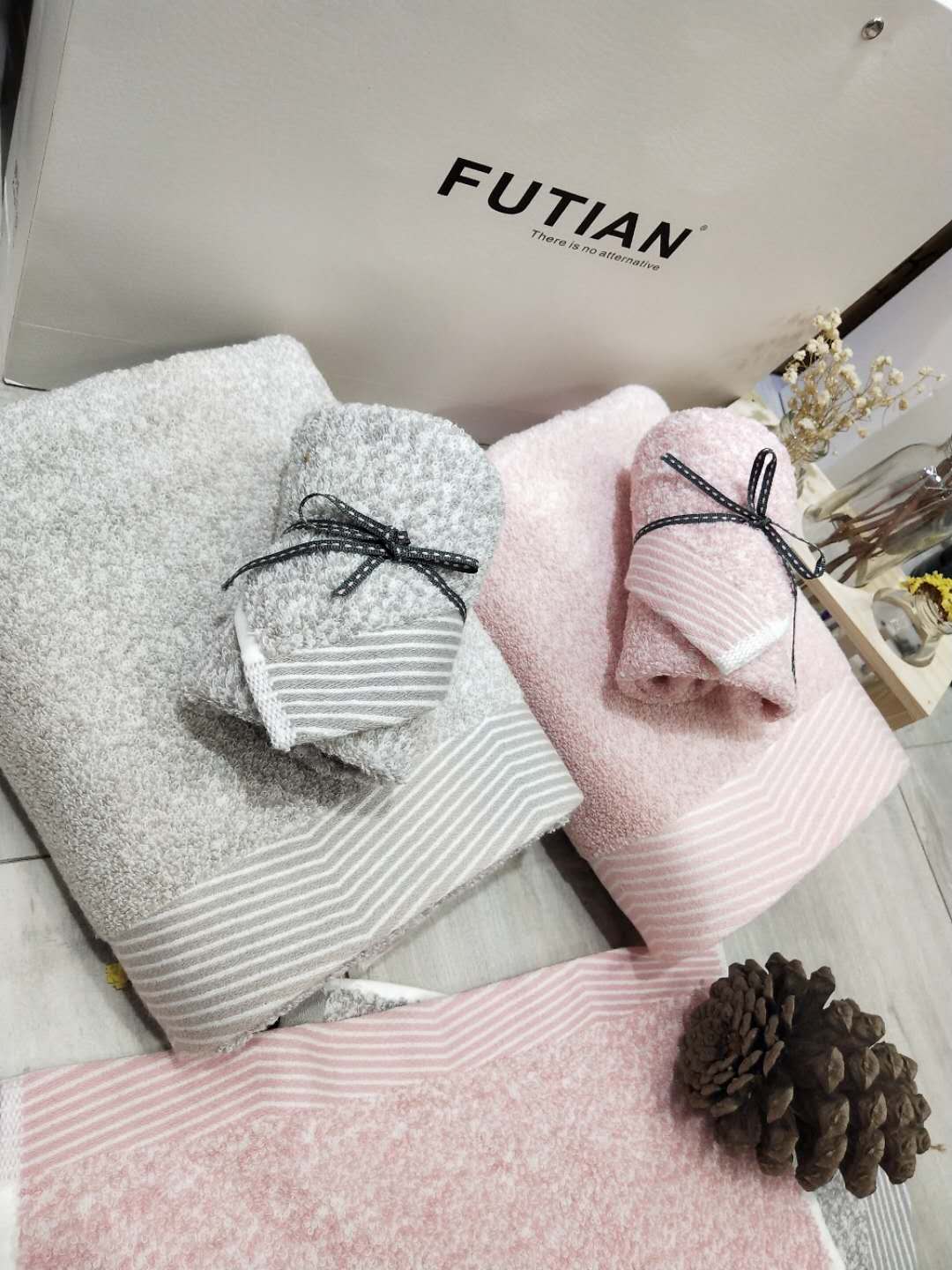 Yiwu good goods Fu sweet towel pure cotton Nordic household wind towel AB yarn face towel clearance pink