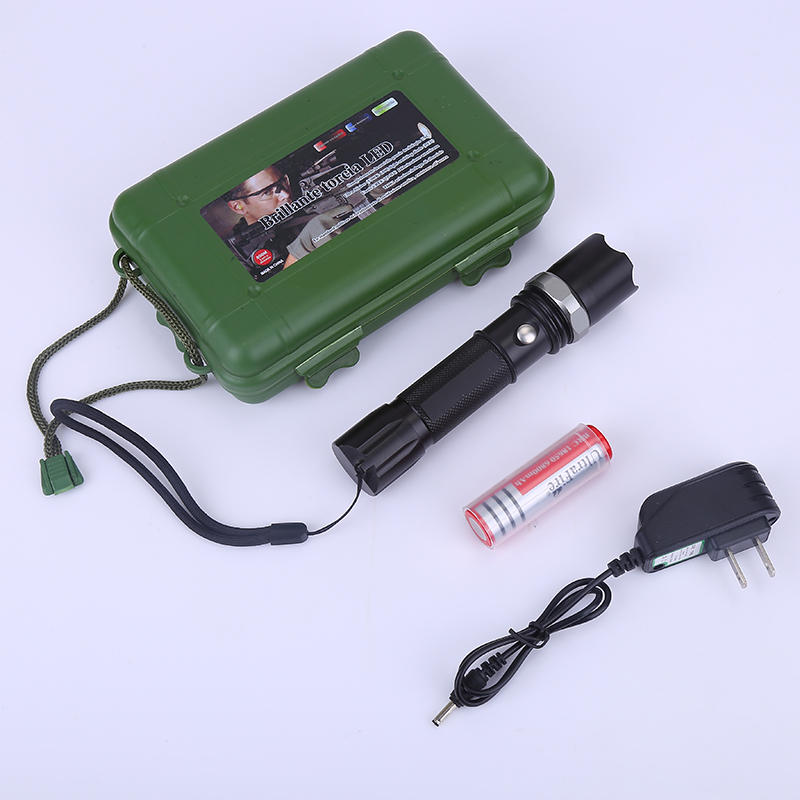 Best-selling dimming flashlight, aluminum alloy rechargeable flashlight, outdoor lighting LED high-intensity flashlight, gift flashlight details Picture