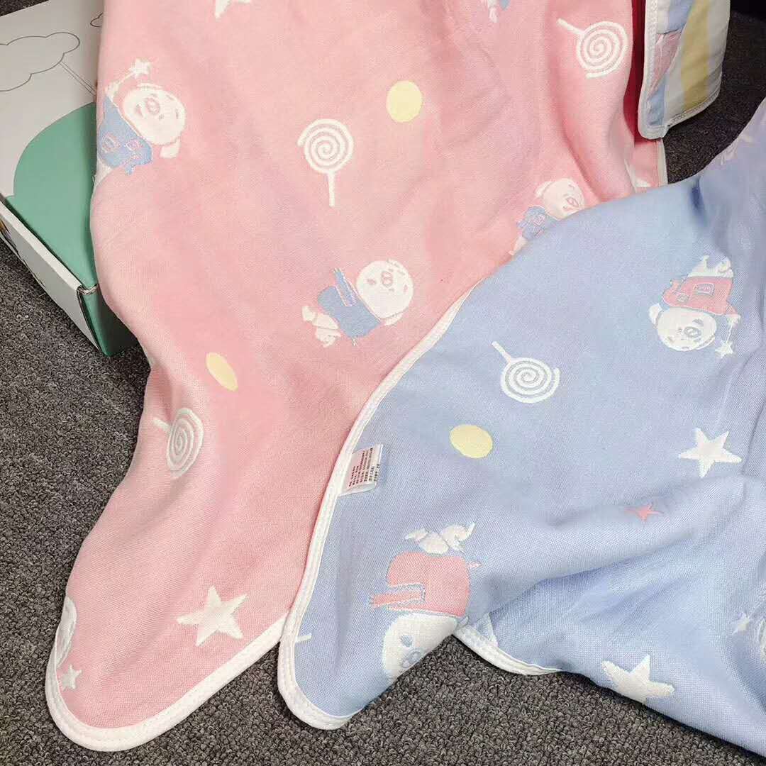 猪小屁浴巾六层纯棉纱布儿童柔软吸水新生宝宝洗澡婴儿毛巾现货细节图
