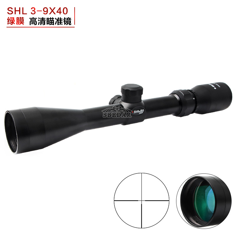 Special price 3-9X40 x hd green film sniper scope sights