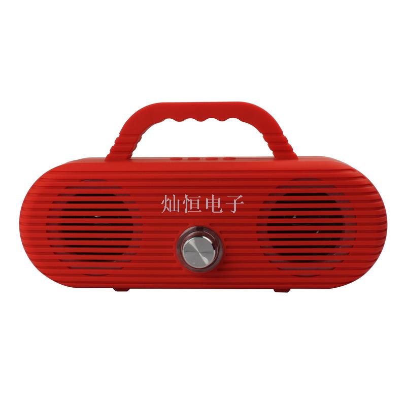 The new dual-speaker 10W high-power stereo portable Bluetooth speaker is equipped with an LED seven-color flashing light FM radio TF card details Picture