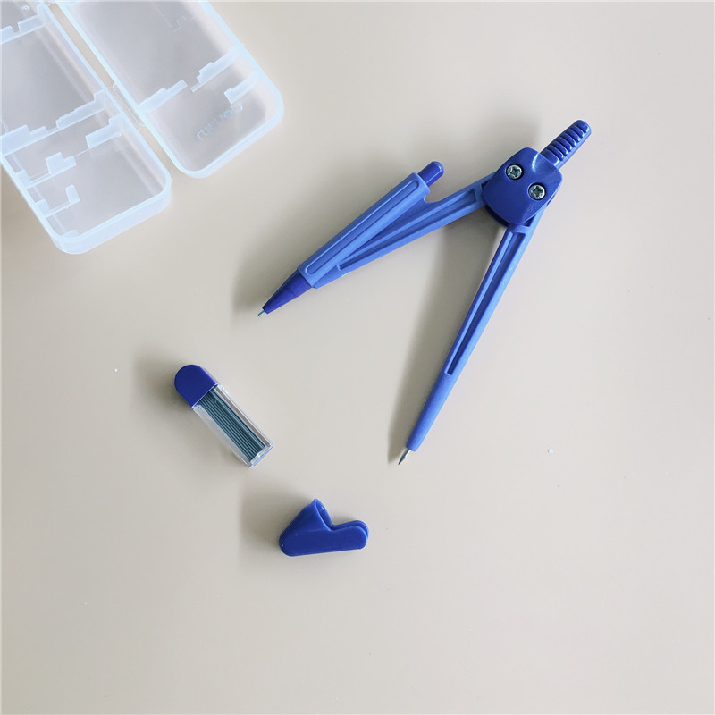 得力8622学生圆规 Deli学生文具带自动铅芯0.7mm几何圆规细节图