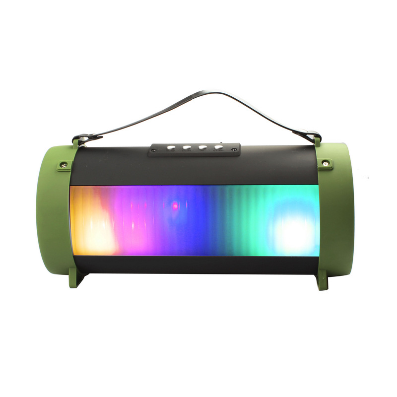 M87 New 20W high-power dual-speaker portable Bluetooth speaker, LED seven-color flashing light, FM radio, TF card, USB flash drive