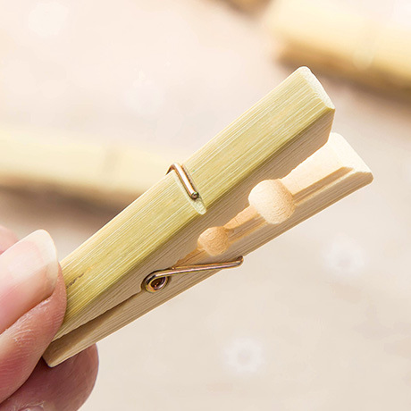 Bamboo tongs for drying clothes, natural bamboo tongs, large and small bamboo tongs, 20 tongs Specification image