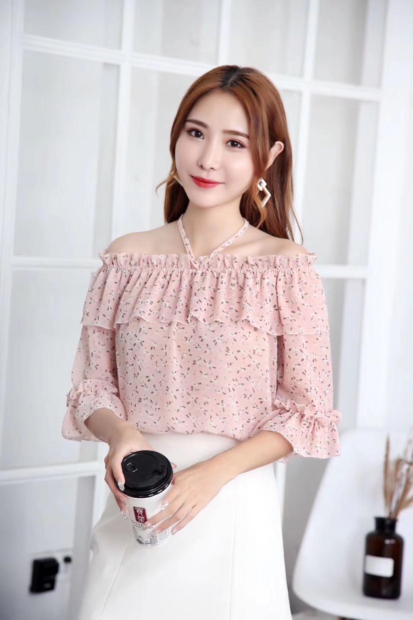 大码蕾丝衫、雪纺实物图