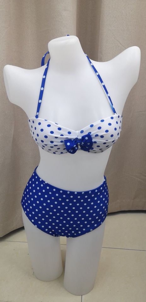 Handle bikini swimsuit front view on model