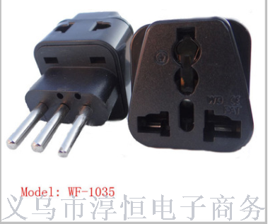 Travel convert plug embedded Italy Switzerland Netherlands Finland Bali Thailand Uruguay WF-1035 thumbnail