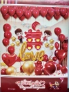 Romantic new home decoration, red pomegranate balloon set, wedding bedroom, wedding room decoration set, creative wedding supplies Application Scenario