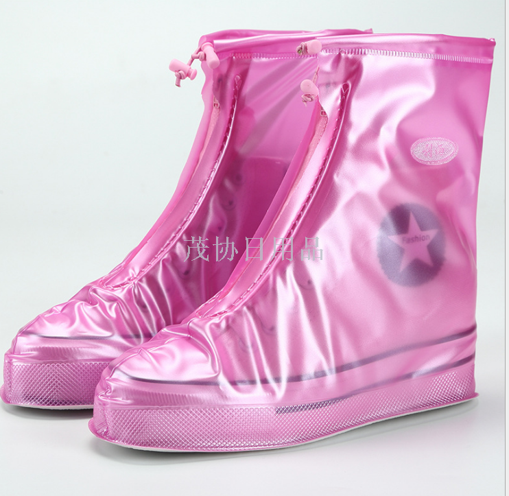 Rain shoe covers for both men and women, waterproof, anti-slip for children, thickened and wear-resistant, adult outdoor rain shoes for export only Specification image