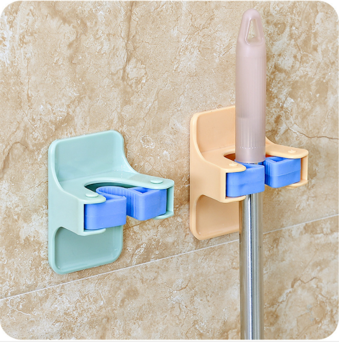 Bathroom wall-mounted mop clamp, strong adhesive mop stand, bathroom non-drilling broom stand Specification image